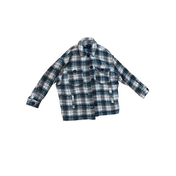 Zara Plaid Tweed Shacket - Picture 2 of 4